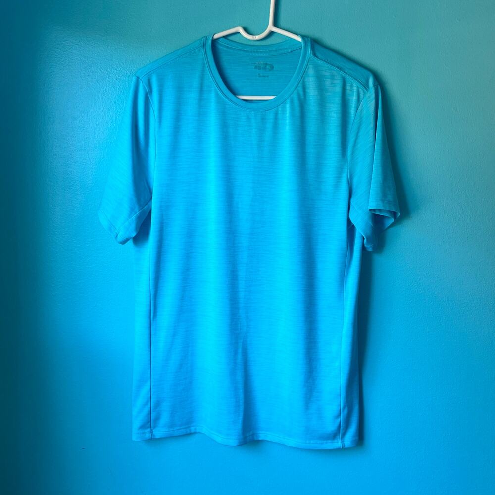MTA Sports Round Neck Short Sleeve Shirt Athletic Shir Womens Size M Teal/Blue